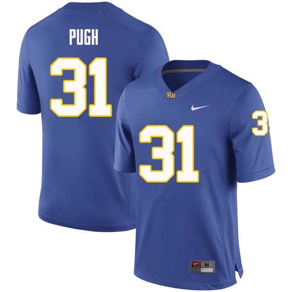 Men #31 Kaezon Pugh Pittsburgh Panthers College Football Jerseys Sale-Royal